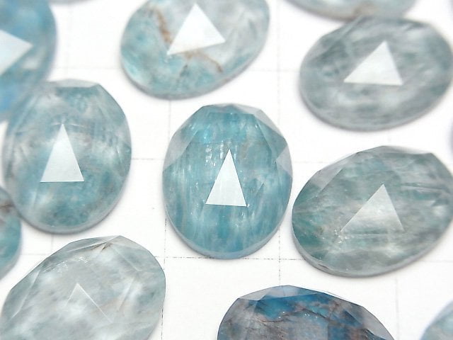 磷灰石 x 水晶 AAA 橢圓形玫瑰式切割 16x12mm 1顆