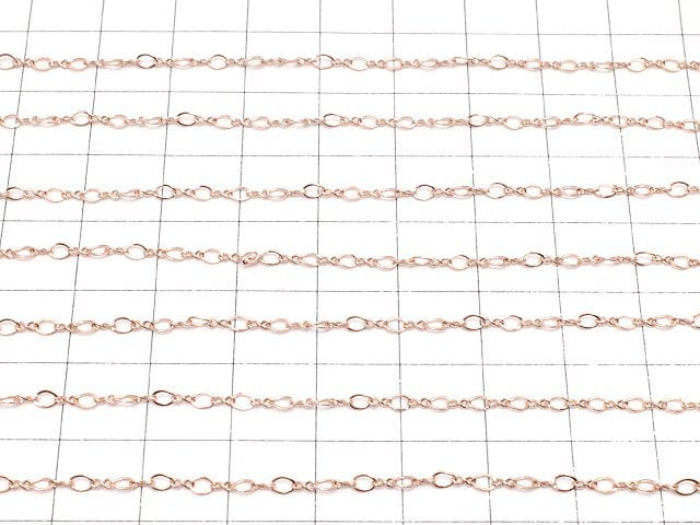14KGF Pink Gold Filled Figaro (Long and Short) Chain 2.1mm 10cm