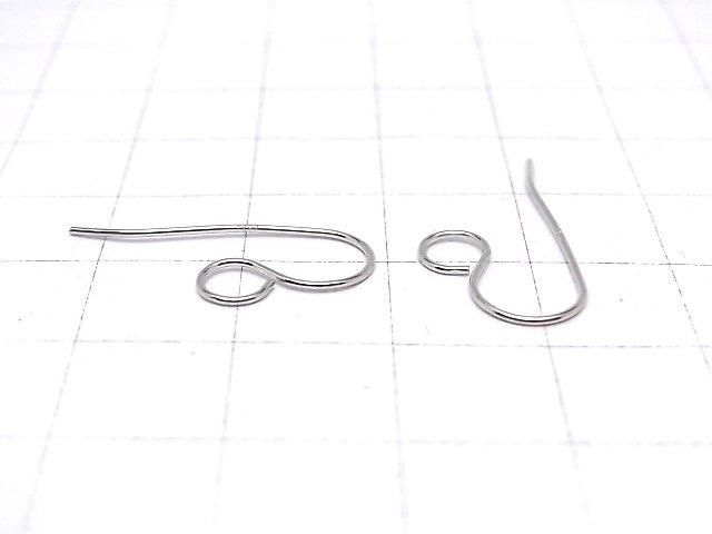 Silver925 Earwire 24x11mm Rhodium Plated 2pairs