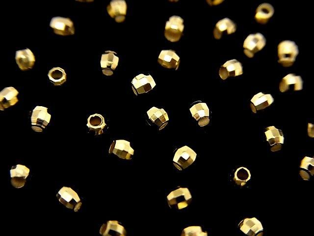 Silver925 Faceted Round 2mm 18KGP 10pcs