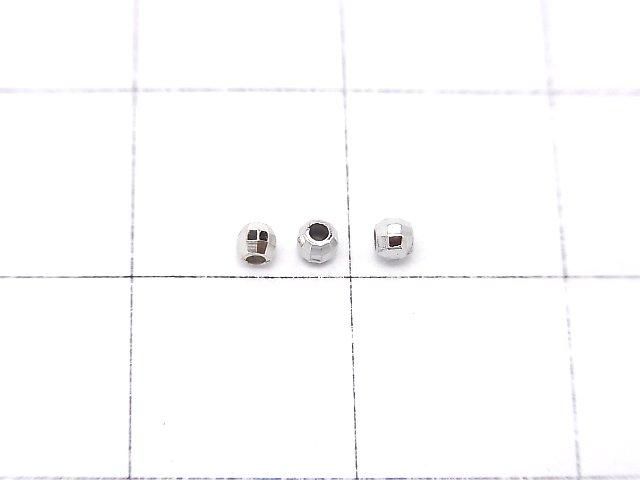Silver925 Faceted Round 2mm Rhodium Plated 10pcs