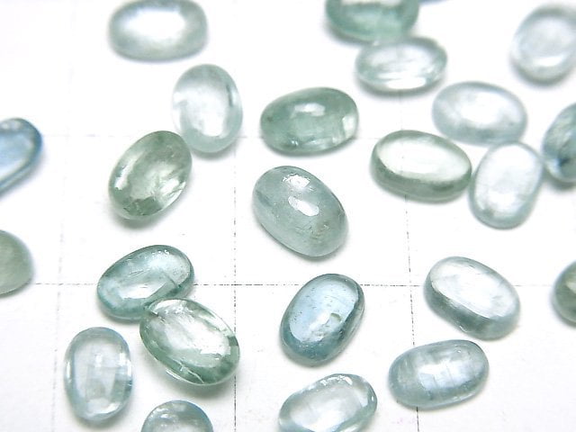 高品質海藍寶藍晶石AAA - 橢圓形素面切割 6x4公釐 3顆