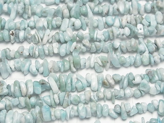 Larimar Pectolith AA Chips (Kleine Nugget) 1strang Perlen (ca. 15 Zoll/38 cm)