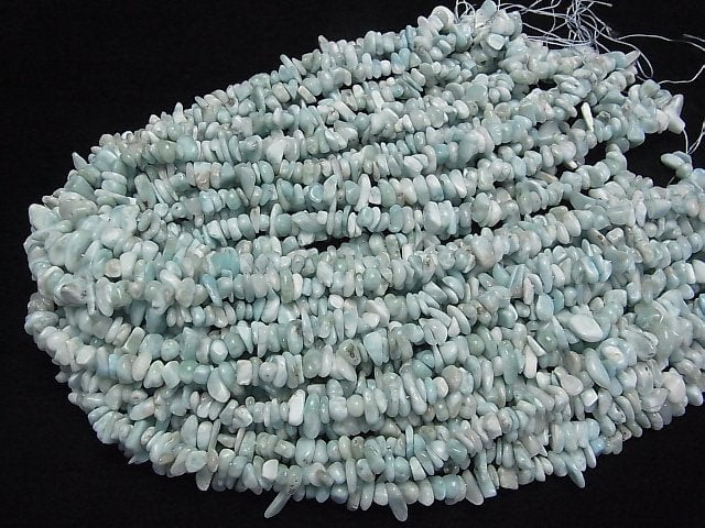 Larimar Pectolith AA Chips (Kleine Nugget) 1strang Perlen (ca. 15 Zoll/38 cm)