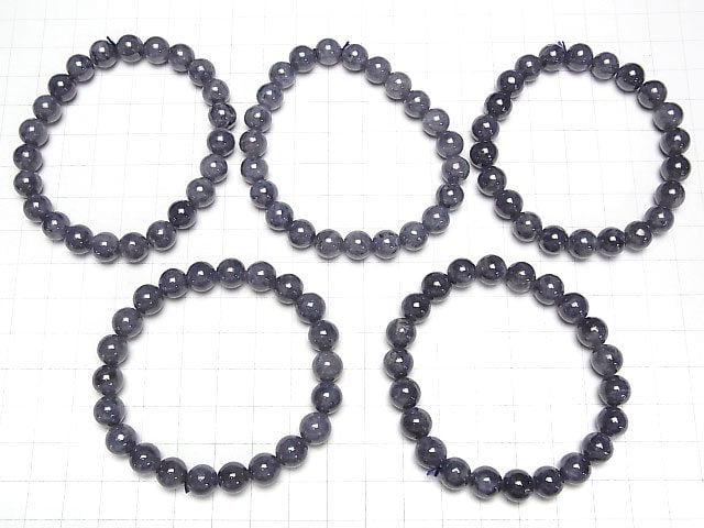 Saphir AA+ Rund 7.5-8.5mm Armband