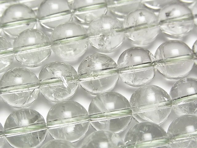 綠色紫水晶 AA++ 圓形 10公釐 1/4-1串珠子 (約15英吋/38公分)