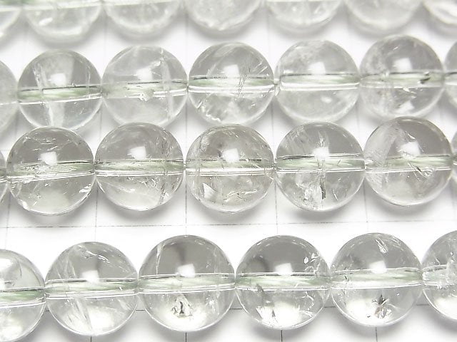 綠色紫水晶 AA++ 圓形 10公釐 1/4-1串珠子 (約15英吋/38公分)
