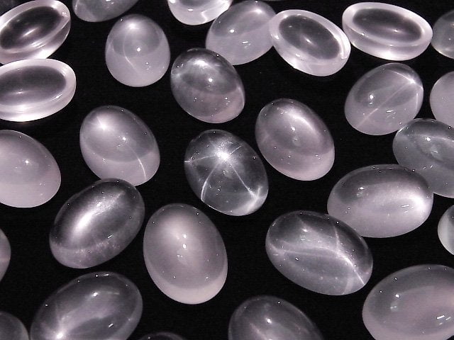 Stern Rosenquarz AAA Oval Cabochon 18x13mm 1Stück