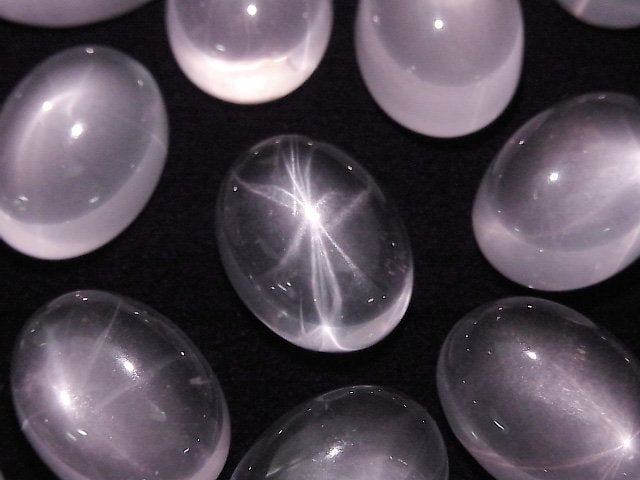 星光粉晶 蛋面素身切割 20x15毫米 1顆