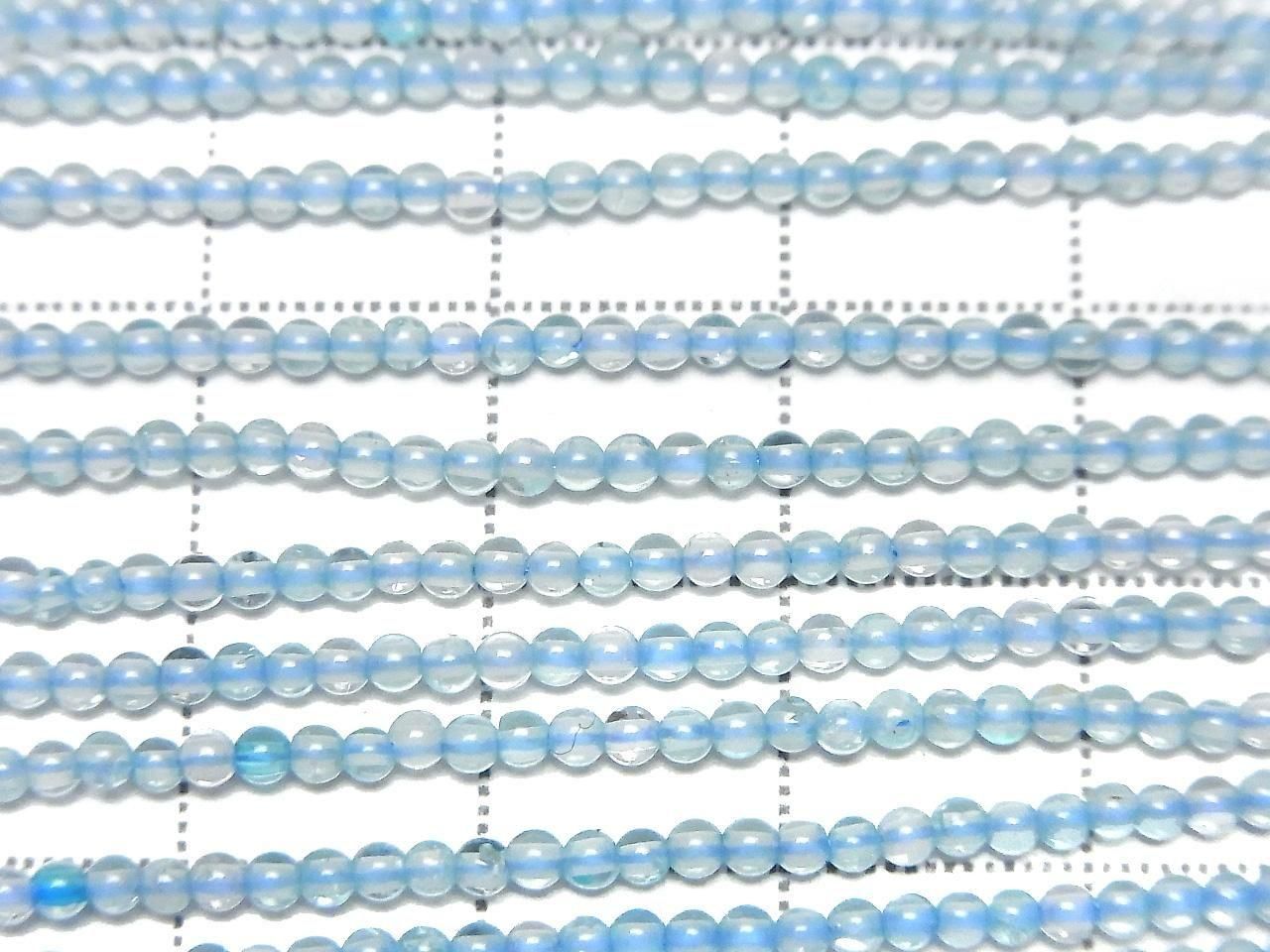Topaze Bleue Haute Qualité AAA - Rond 2mm 1 fil perles (env. 15inch/37cm)