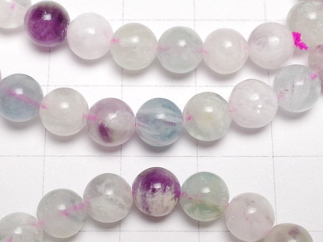 多角度羽毛螢石圓珠 6mm 手鍊