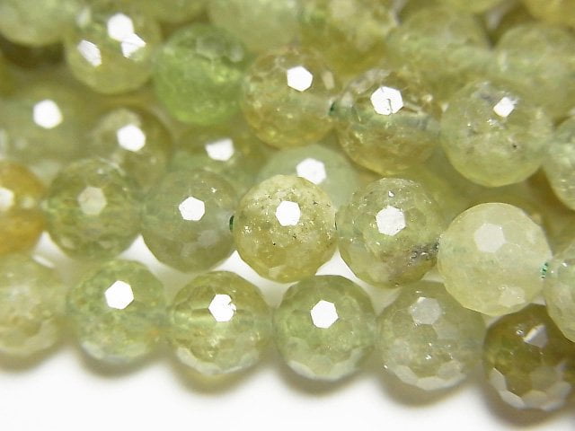 高品質!鈣鋁榴石AA++ 128切面圓珠 6mm 半串或一串(約15英吋/37公分)