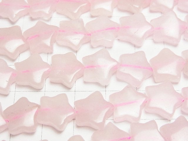 粉晶 AA++ 星形 13x13x4.5mm 半串或1串珠子 (約14英吋/35公分)