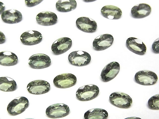 高品質綠磷灰石 AAA 級 - 橢圓刻面裸石 6x4mm 2顆