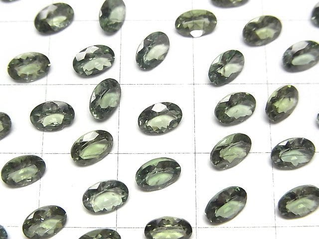 高品質綠磷灰石 AAA 級 - 橢圓刻面裸石 6x4mm 2顆
