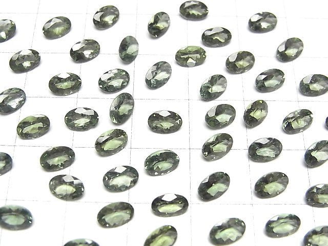 Hochwertig! Grüner Apatit AAA- Lose Stein Oval Facettiert 6x4mm 2Stücke