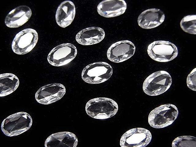 高品質白色藍寶石 AAA 級 橢圓形刻面 6x4mm 1顆