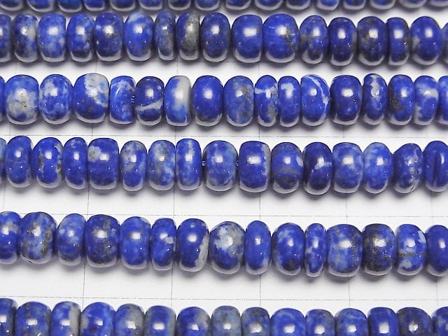青金石 AA+ 算珠 6x6x4mm 半串或1串珠子 (約15英吋/38公分)