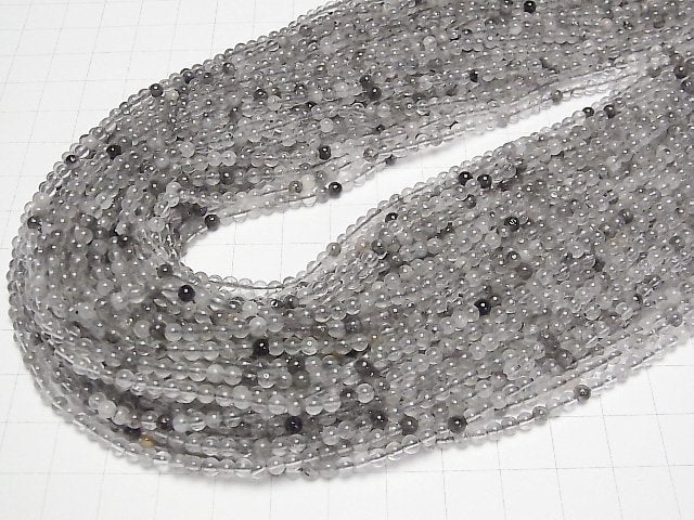 Diamantquarz Rund 3mm 1Strang Perlen (ca. 15 Zoll/37 cm)