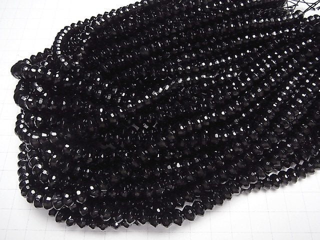 Onyx Abakus geschnitten 8x8x5mm halb oder 1strang Perlen (ca. 15 Zoll/36 cm)