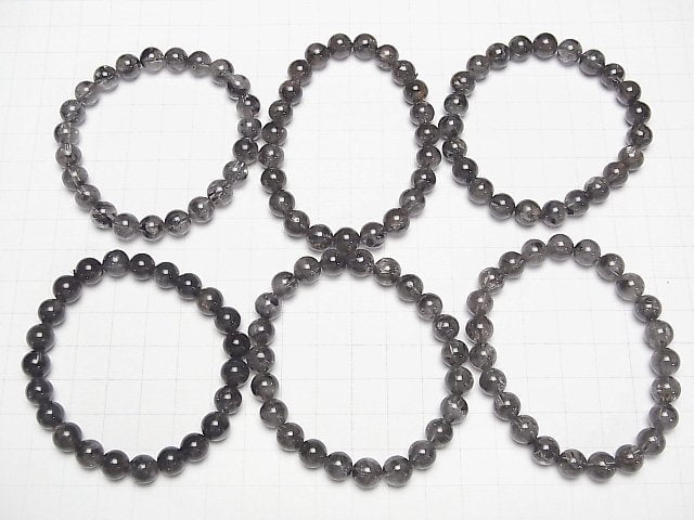 Diamantquarz Rund 8mm Armband