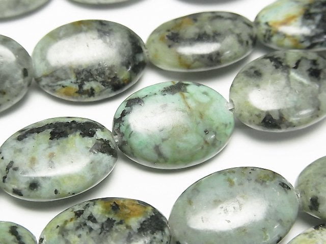 非洲土耳其石橢圓形18x13x6公釐半串或1串珠子(約15英吋/38公分)