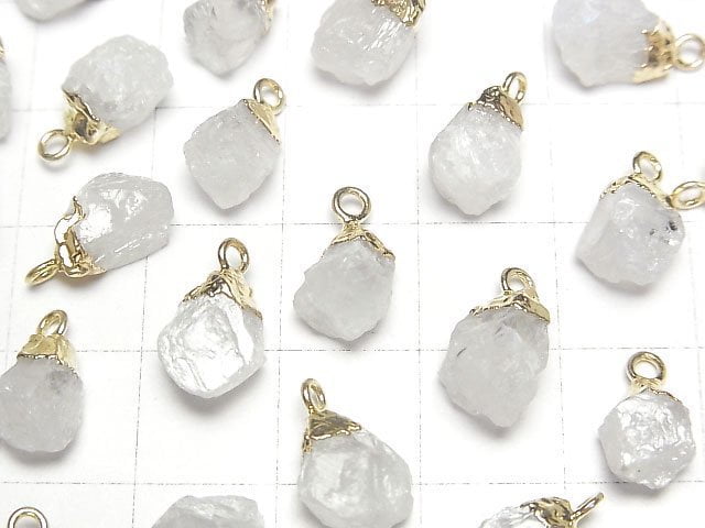 彩虹月光石原石吊飾金色2顆