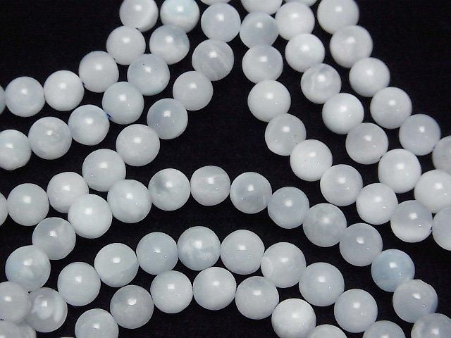 Eis Larimar Pektolith AA Rund 6mm Armband