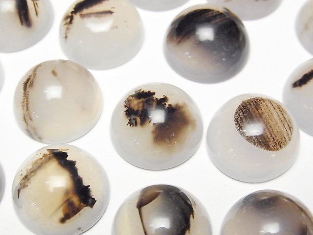 蒙大拿苔蘚瑪瑙 AA++ 圓形蛋面 16x16mm 3顆