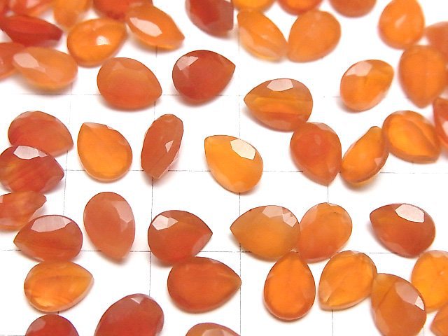 Hochwertiger Karneol AAA- Lose Stein Birnenform facettiert 8x6mm 5Stk