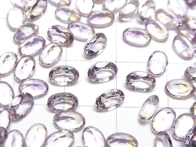 Hochwertiger Amethyst xCitrin AAA Lose Stein Oval facettiert 6x4mm 5Stk
