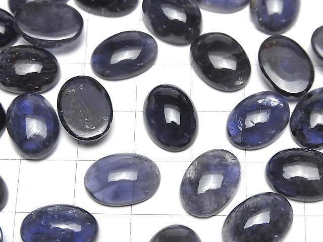 Hochwertiger Iolith AA++ Oval Cabochon 14x10mm 2Stück