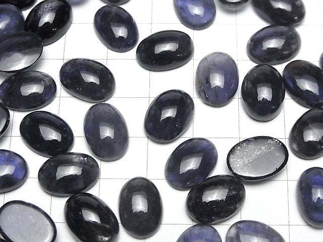 Hochwertiger Iolith AA++ Oval Cabochon 14x10mm 2Stück