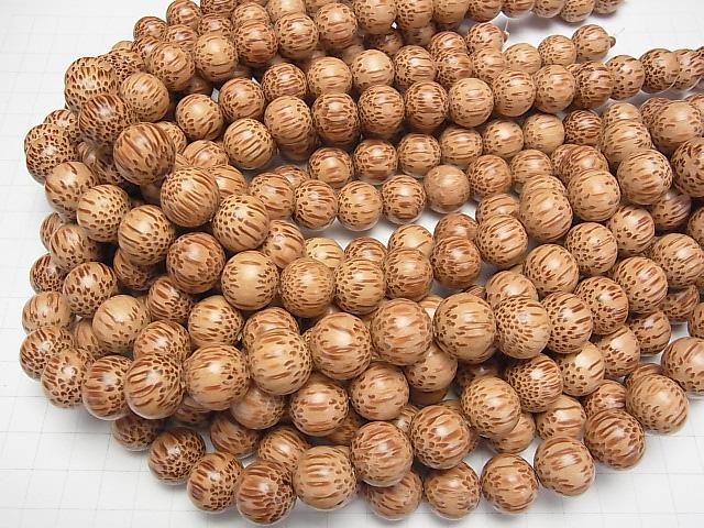 Wood Beads Semi Round 15mm 1strand beads (aprx.15inch/37cm)