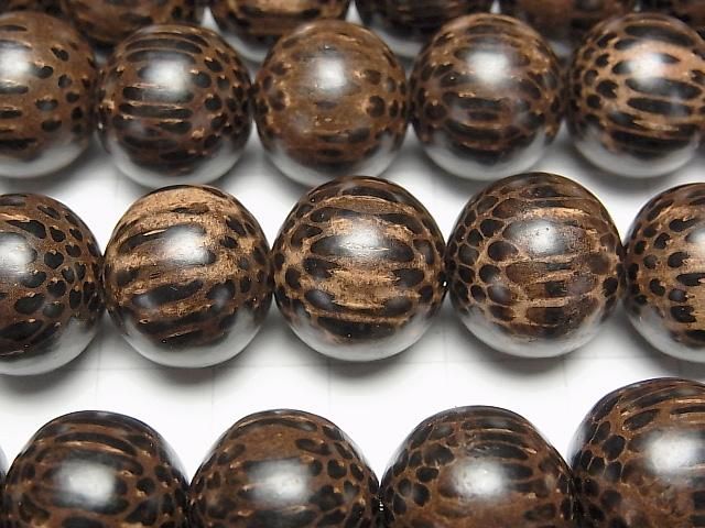 Wood Beads Semi Round 15mm 1strand beads (aprx.15inch/38cm)
