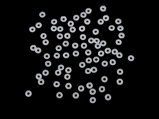 Anneau en silicone (garde-pierre) 2x2x0,5mm Transparent 100 pièces
