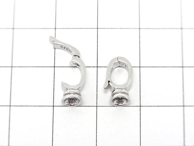 Silver 925 Bail (Clicker) Rhodium Plated 1pc