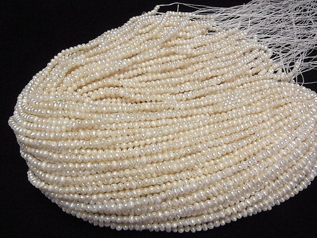 Süßwasserperle AA Weiße Kartoffel 4-4.5mm 1strang Perlen (ca. 13 Zoll/33 cm)