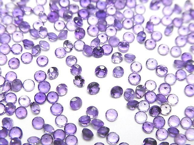 High Quality Amethyst AAA Loose stone Round Faceted 2x2mm 10pcs