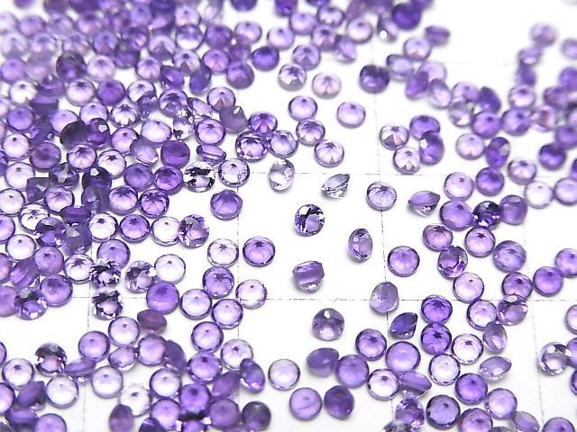 Hochwertiger Amethyst AAA Lose Stein Rund Facettiert 2x2mm 10 Stück