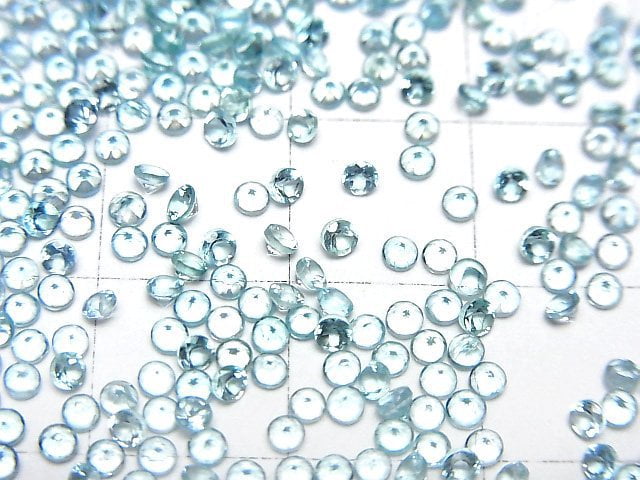 高品質磷灰石 AAA 裸石 圓刻面 2x2毫米 10顆