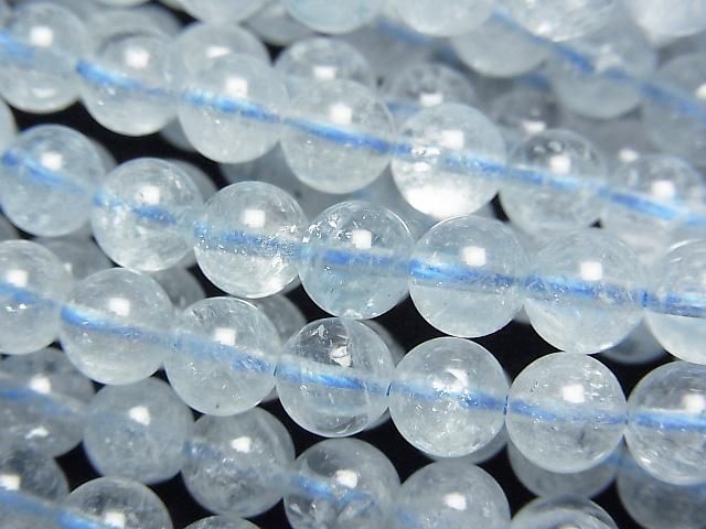 Aigue-marine AA++ ronde 6mm perles demi ou 1 fil (env. 15 pouces/37cm)
