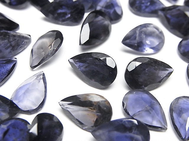 高品質堇青石 AAA 級 - 梨形刻面裸石 12x8mm 1顆