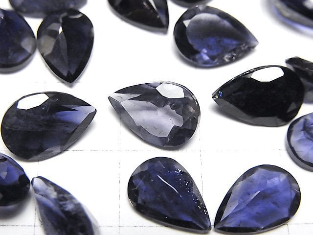 高品質堇青石 AAA 級 - 梨形刻面裸石 12x8mm 1顆