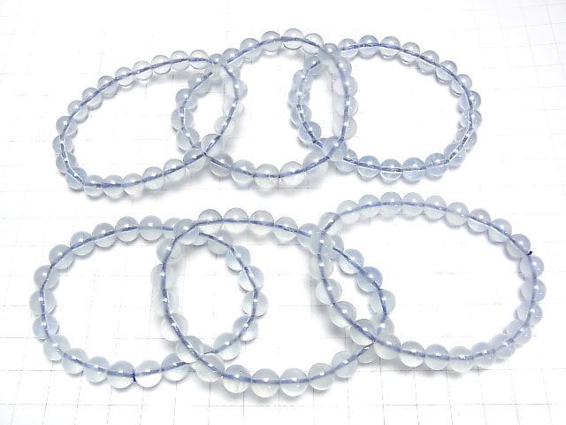 Bracelet Aigue-marine de Madagascar AAA - Ronde 8mm