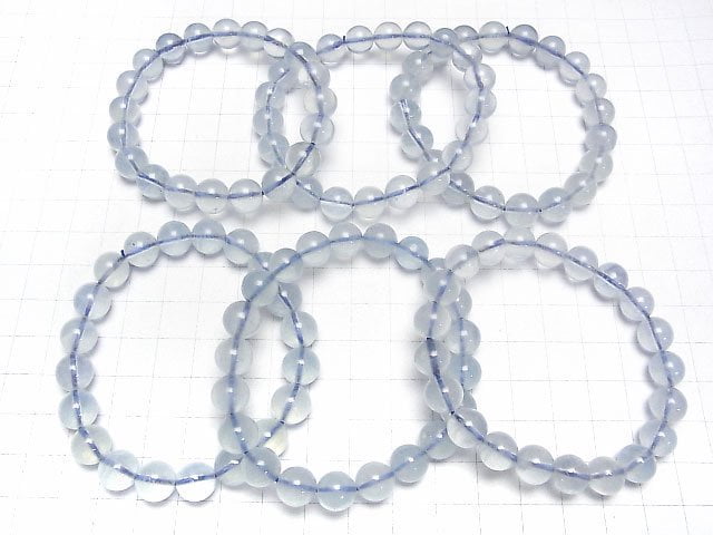 Madagaskar Aquamarin AAA- Rund 9mm Armband