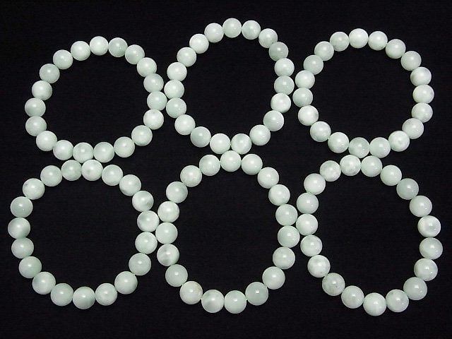 Grüner Angelit AAA Rund 10mm Armband
