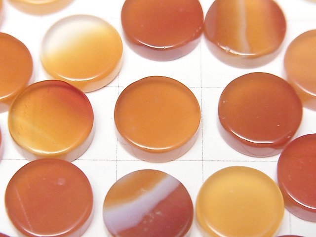 紅玉髓未鑽孔扁平硬幣珠 10x10mm 5顆