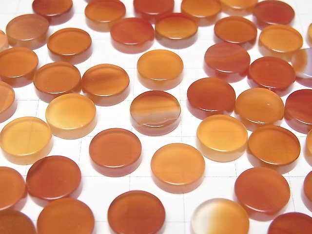 Karnelian Ungebohrt Flache Münze 10x10mm 5 Stück