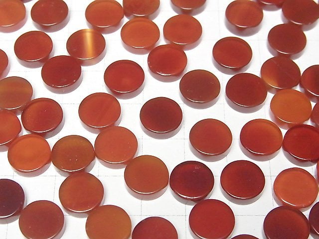 Rote Achat Ungebohrt Flache Münze 10x10mm 5 Stück